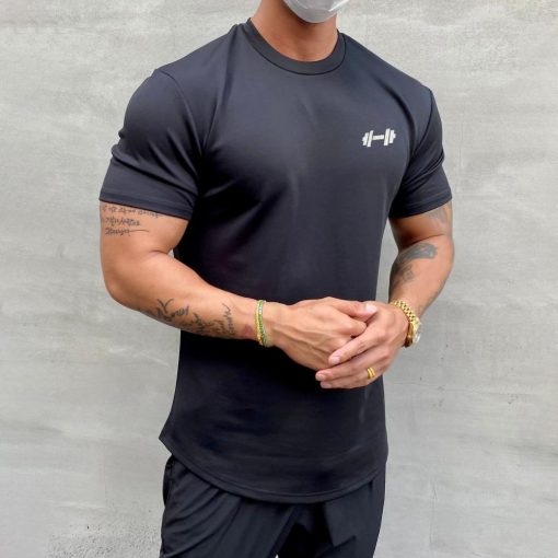 Mens Muscle Fit T Shirt For Bodybuilders