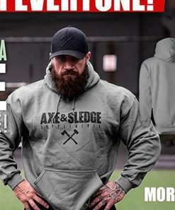 Men'S Pump Cover Print Gym Hoodie