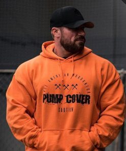 Men'S Pump Cover Print Gym Hoodie