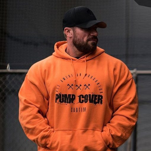 Men'S Pump Cover Print Gym Hoodie