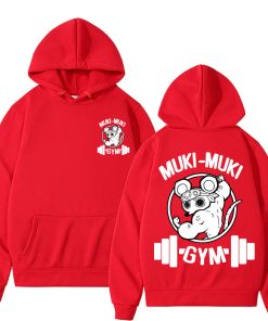 Japanese Muki Muki Demon Slayer Pump Cover Gym Hoodie