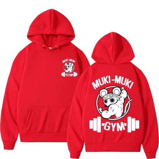 Japanese Muki Muki Demon Slayer Pump Cover Gym Hoodie