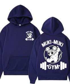 Japanese Muki Muki Demon Slayer Pump Cover Gym Hoodie