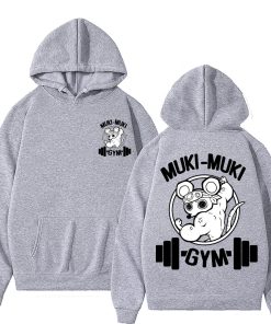 Japanese Muki Muki Demon Slayer Pump Cover Gym Hoodie