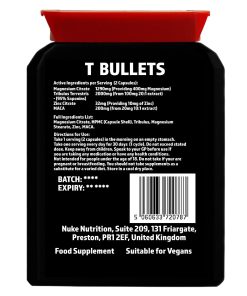 Testosterone Booster Anabolic Stack - Nuke Nutrition T Bullets 100% Research-Backed