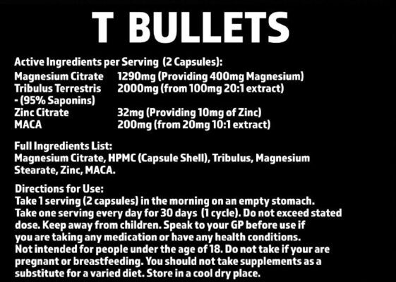 Testosterone Booster Anabolic Stack - Nuke Nutrition T Bullets 100% Research-Backed