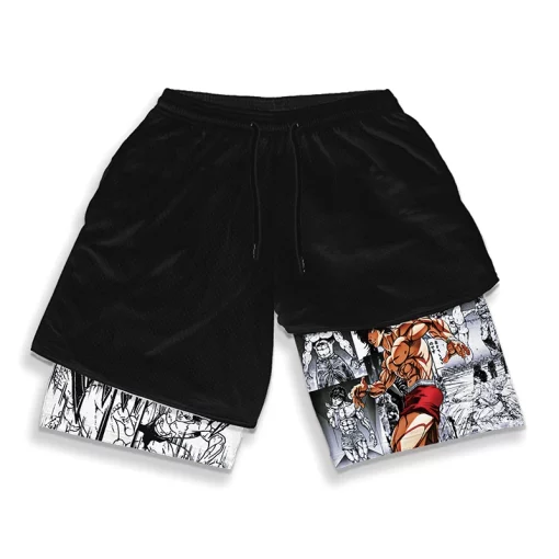 Men'S Anime Gym Shorts - Baki Hanma