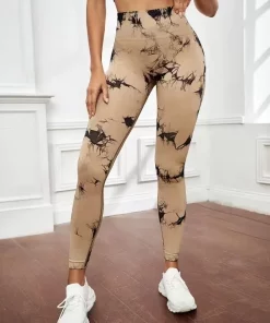 Tie Dye Push Up Workout Leggings For Women