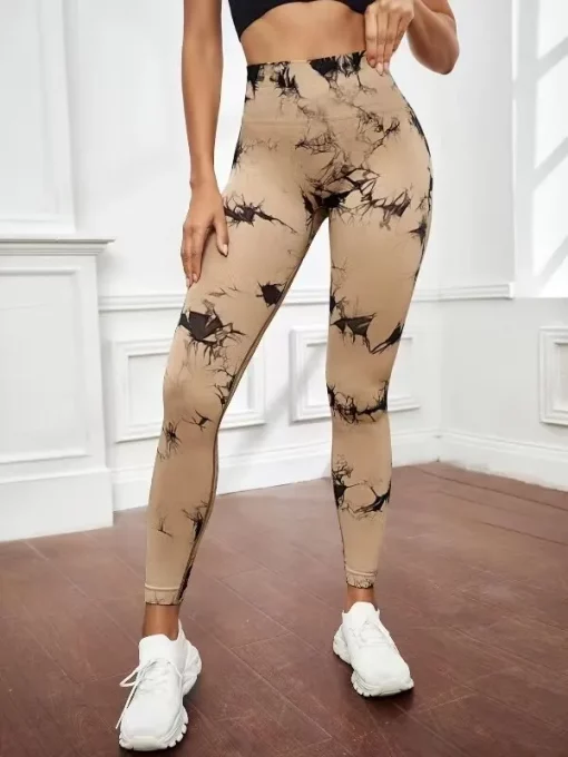 Tie Dye Push Up Workout Leggings For Women