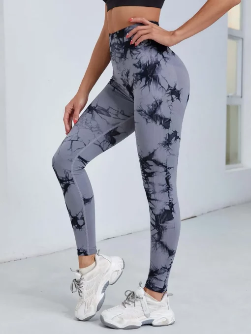 Tie Dye Push Up Workout Leggings For Women