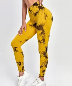 Tie Dye Push Up Workout Leggings For Women