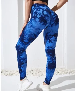 Tie Dye Push Up Workout Leggings For Women