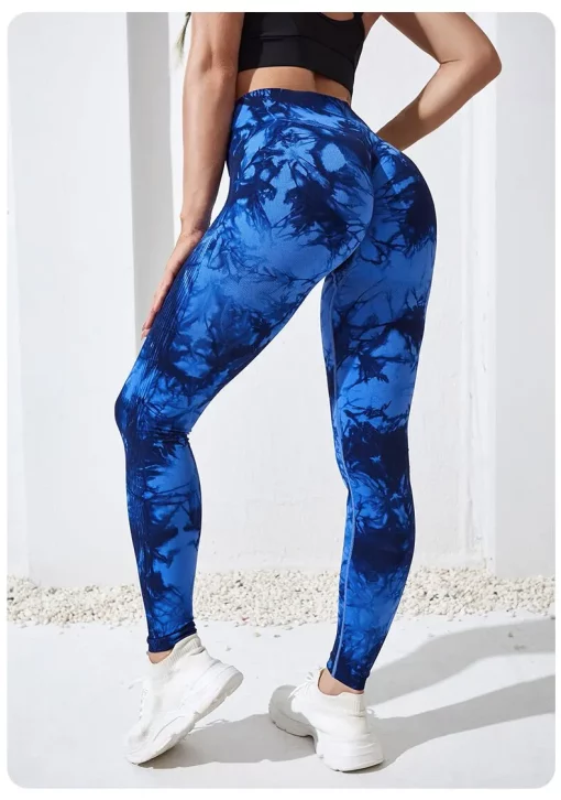 Tie Dye Push Up Workout Leggings For Women