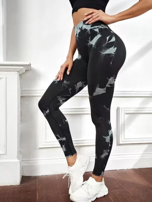 Tie Dye Push Up Workout Leggings For Women