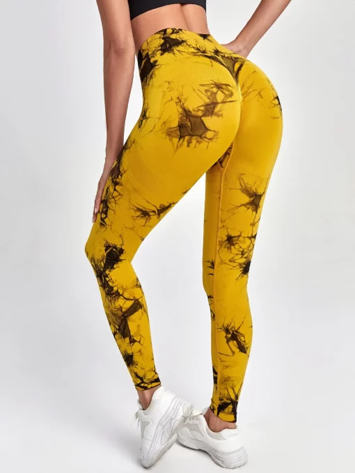 Tie Dye Push Up Workout Leggings For Women