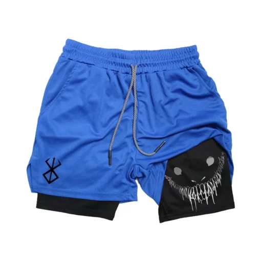 Mens Gym Anime Shorts Berserk