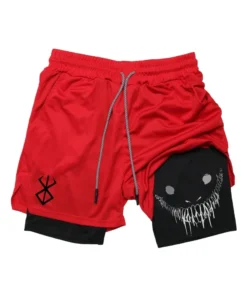 Mens Gym Anime Shorts Berserk