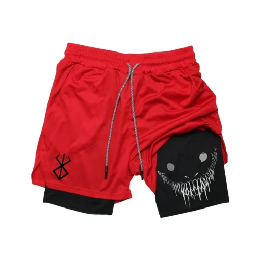 Mens Gym Anime Shorts Berserk