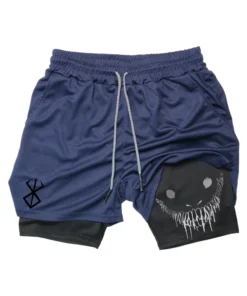 Mens Gym Anime Shorts Berserk