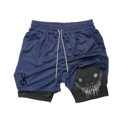 Mens Gym Anime Shorts Berserk