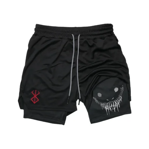 Mens Gym Anime Shorts Berserk