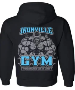 Ironville Gym Bodybuilding Hoodie - Gorilla Print and Various Designs