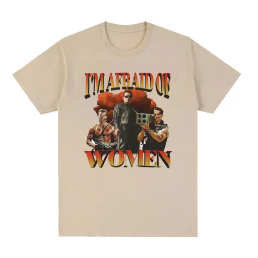 The Terminator - I'M Afraid Of Women Gym Retro T Shirt 100% Cotton