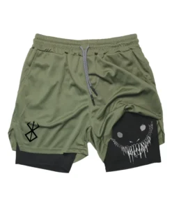 Mens Gym Anime Shorts Berserk