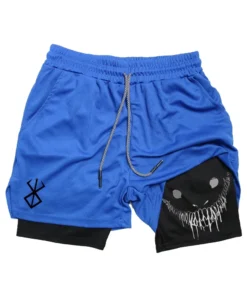 Mens Gym Anime Shorts Berserk