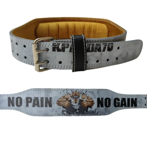 No Pain No Gain Weightlifting Belt For Powerlifting &Amp; Heavy Duty Workout