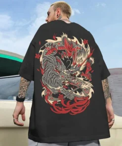 Dragon T Shirt Graphic Yakuza Style Fashion Pump Cover