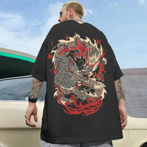 Dragon T Shirt Graphic Yakuza Style Fashion Pump Cover