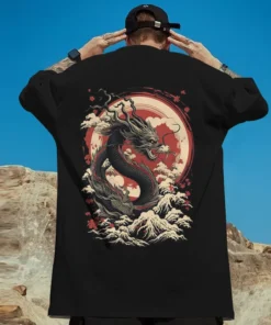 Dragon T Shirt Graphic Yakuza Style Fashion Pump Cover