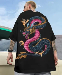 Dragon T Shirt Graphic Yakuza Style Fashion Pump Cover