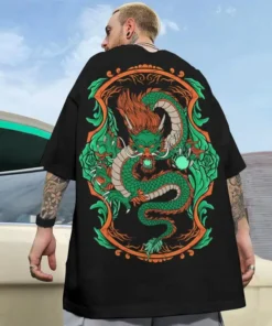 Dragon T Shirt Graphic Yakuza Style Fashion Pump Cover