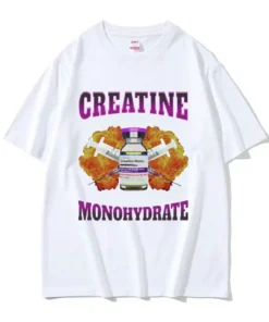 Creatine Monohydrate Print Funny Meme T Shirt For Men