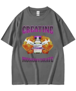 Creatine Monohydrate Print Funny Meme T Shirt For Men