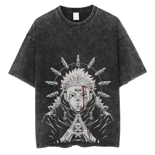 Jujutsu Kaisen  Washed Gym Pump Cover - 100% Cotton Vintage Streetwear - Image 3