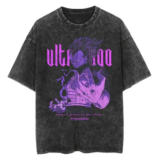 Dragon Ball Gym T-Shirt – Vintage Washed Oversized Anime Workout Tee | Super Saiyan Fitness Streetwear - Image 16