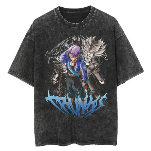 Dragon Ball Gym T-Shirt – Vintage Washed Oversized Anime Workout Tee | Super Saiyan Fitness Streetwear - Image 15