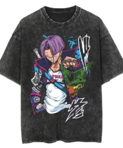 Dragon Ball Gym T-Shirt – Vintage Washed Oversized Anime Workout Tee | Super Saiyan Fitness Streetwear