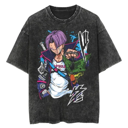 Dragon Ball Gym T-Shirt – Vintage Washed Oversized Anime Workout Tee | Super Saiyan Fitness Streetwear - Image 13