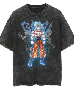 Dragon Ball Gym T-Shirt – Vintage Washed Oversized Anime Workout Tee | Super Saiyan Fitness Streetwear