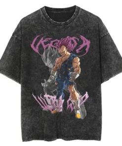 Dragon Ball Gym T-Shirt – Vintage Washed Oversized Anime Workout Tee | Super Saiyan Fitness Streetwear