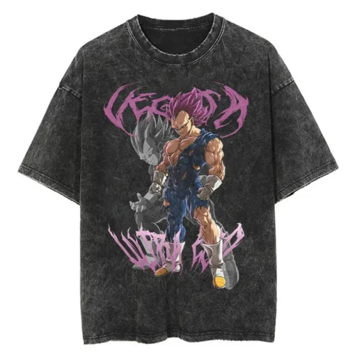 Dragon Ball Gym T-Shirt – Vintage Washed Oversized Anime Workout Tee | Super Saiyan Fitness Streetwear - Image 4