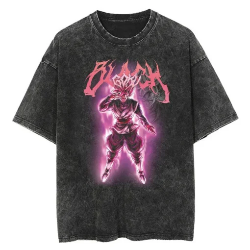 Dragon Ball Gym T-Shirt – Vintage Washed Oversized Anime Workout Tee | Super Saiyan Fitness Streetwear - Image 5
