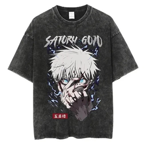 Jujutsu Kaisen  Washed Gym Pump Cover - 100% Cotton Vintage Streetwear - Image 5