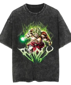 Dragon Ball Gym T-Shirt – Vintage Washed Oversized Anime Workout Tee | Super Saiyan Fitness Streetwear
