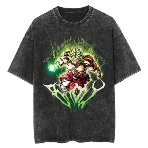Dragon Ball Gym T-Shirt – Vintage Washed Oversized Anime Workout Tee | Super Saiyan Fitness Streetwear - Image 18