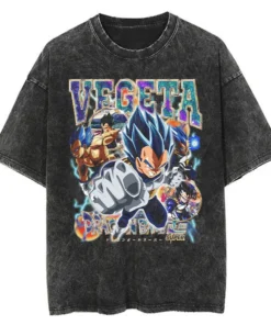 Dragon Ball Gym T-Shirt – Vintage Washed Oversized Anime Workout Tee | Super Saiyan Fitness Streetwear
